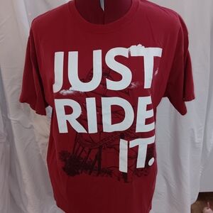 Anvil Maroon 'Just Ride It' Graphic Tee